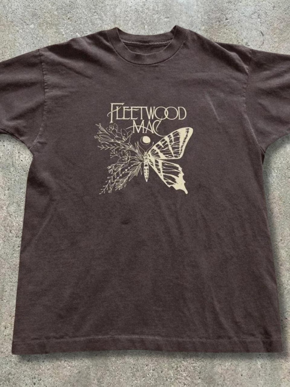 Gildan Brown Fleetwood Mac Butterfly Graphic Tee